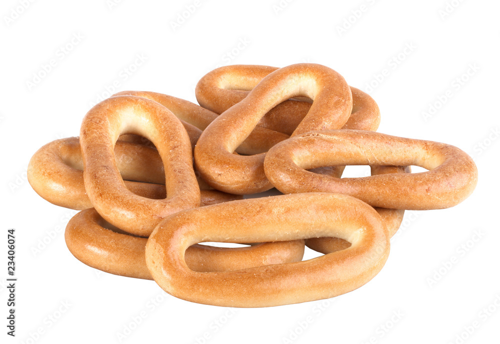 Heap of rubicund bagels