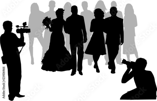 photographing wedding ceremony