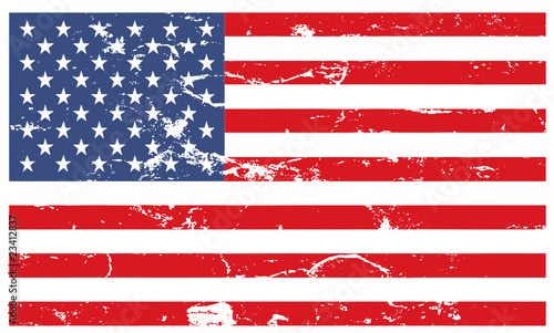 Grunge style USA flag