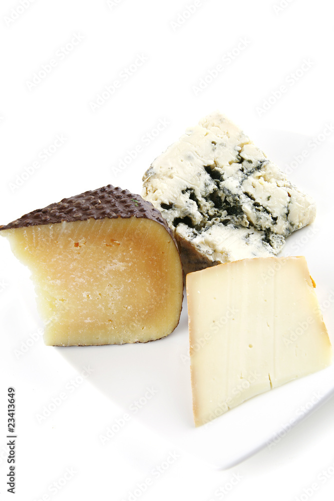 different type of aged cheeses