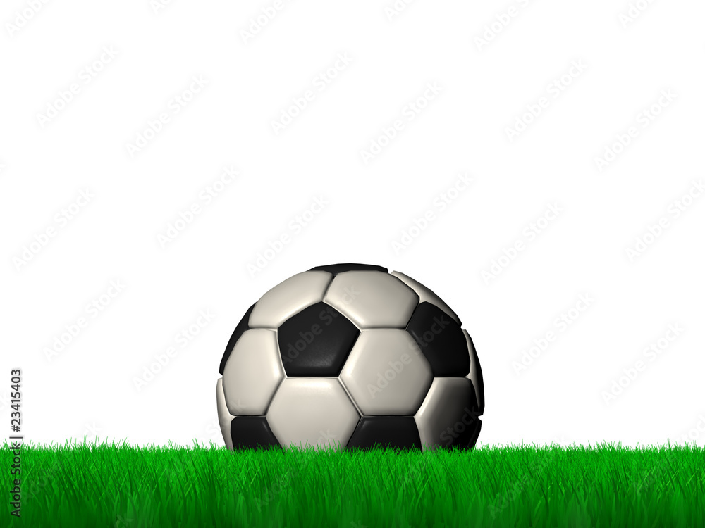 Fototapeta premium CGI (Soccer) Ball in grass