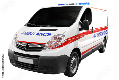 ambulance car isolated