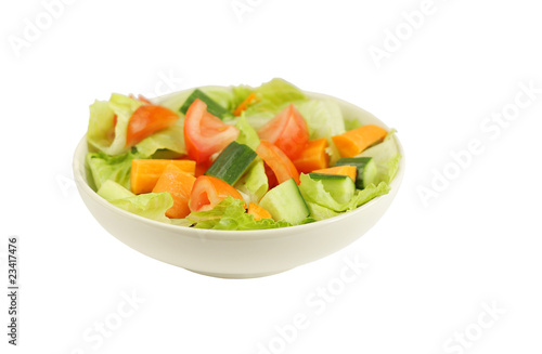 Fresh and healthy salad at shallow DOF