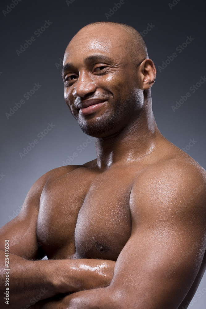 Black man with strong and sexy body Black man with strong and sexy body