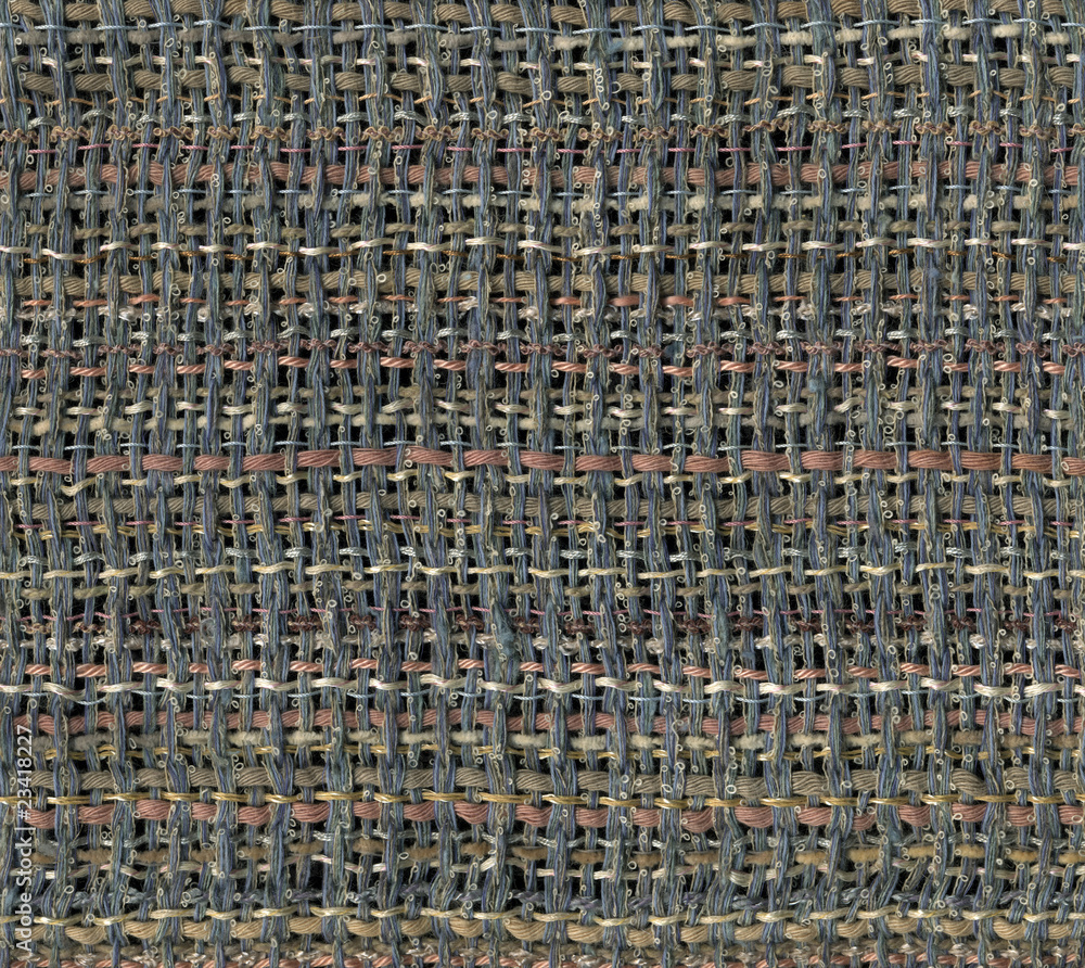 Close up detail of hand woven fabric