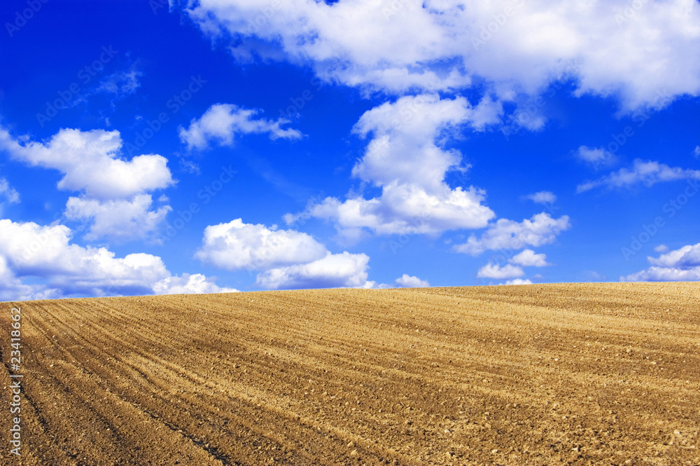 Plowed field. Plowed field.