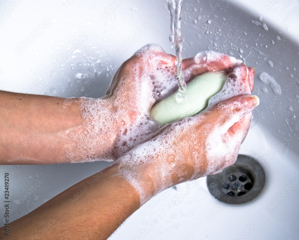 Fototapeta premium washing hands
