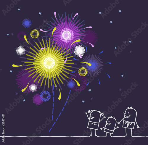 people & fireworks