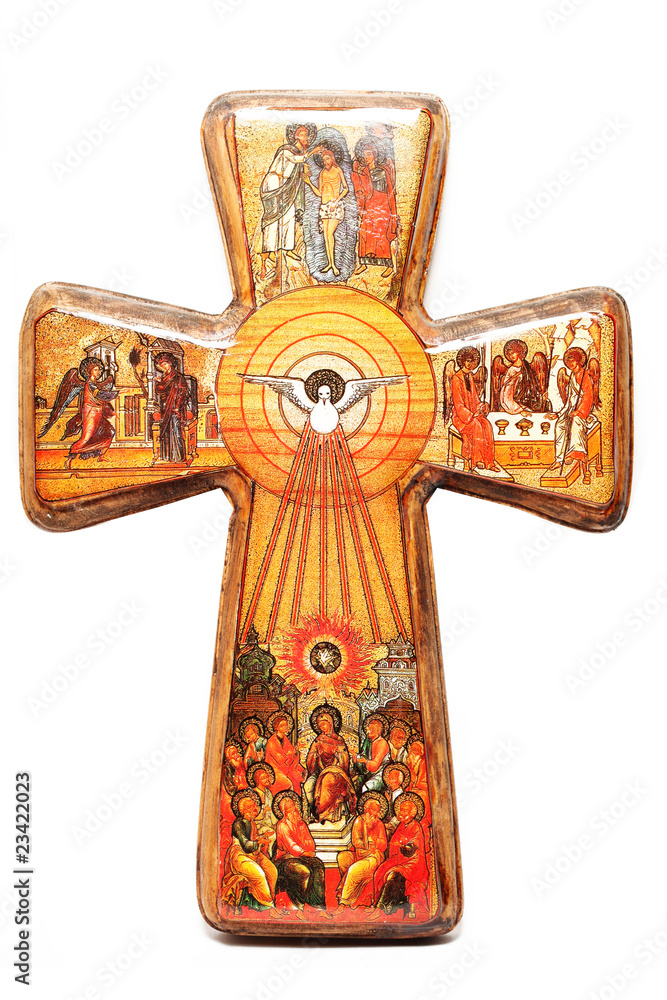 religious cross symbol isolated