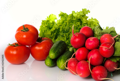 Vegetables in kitchen isolated