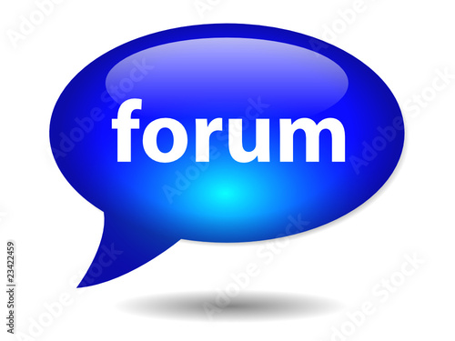 FORUM speech bubble icon (web online chat vector)