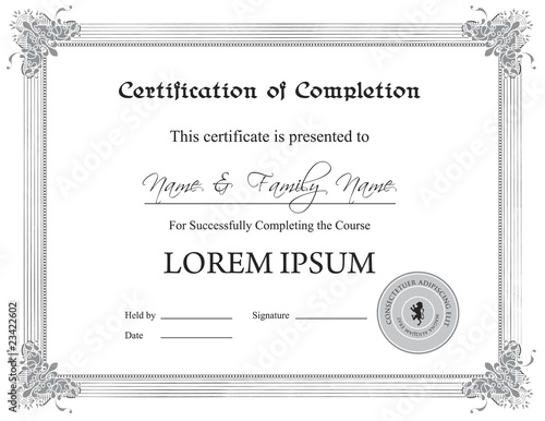 Certificate of Completion
