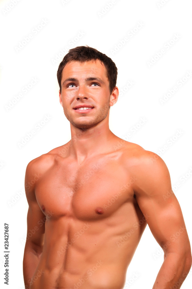 Handsome muscular man. Handsome muscular man.