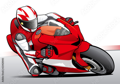 Comical motorcycle illustration