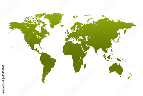 Green world map