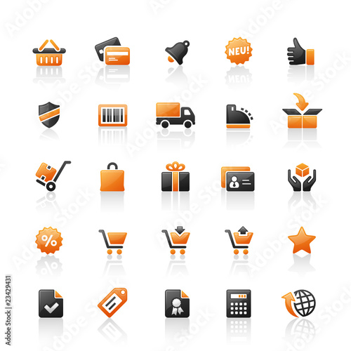 Orange Black Website Icons