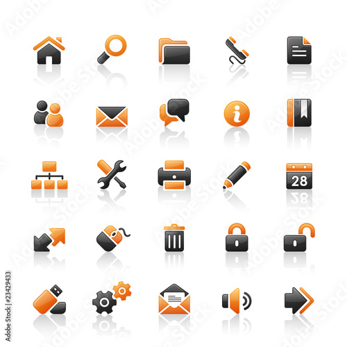 Orange Black Website Icons