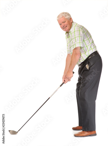 Happy casual mature golfer © jamstockfoto