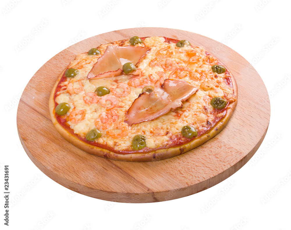 pizza with seafoods