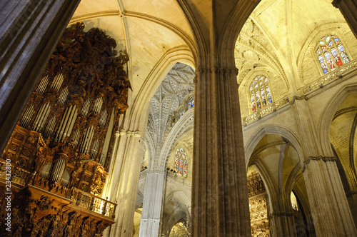 Interior of Seville cathedral, Spain