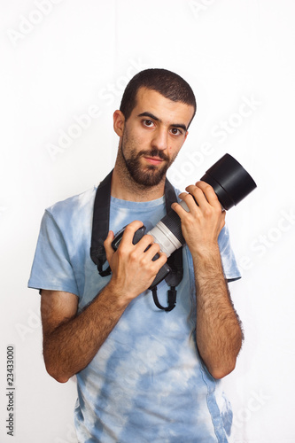 man with his reflex camera