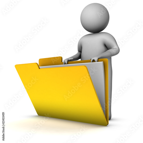 comic man with folder