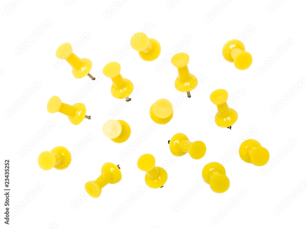 Yellow Pushpins