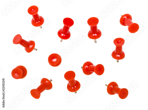 Red Pushpins