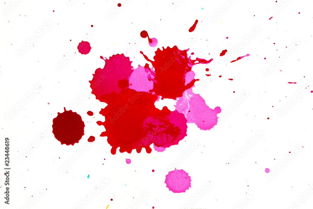 red and pink ink blot on white background red and pink ink blot on white background