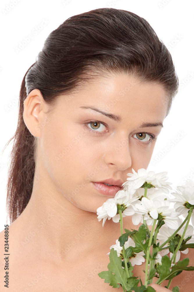 Portrait of the attractive girl without a make-up Portrait of the attractive girl without a make-up