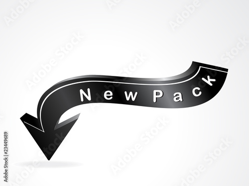 abstract glossy black arrow
