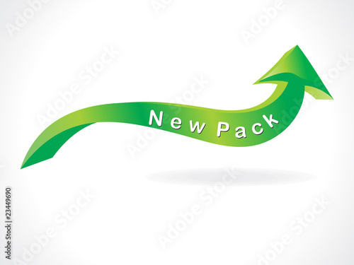 abstract arrow in green