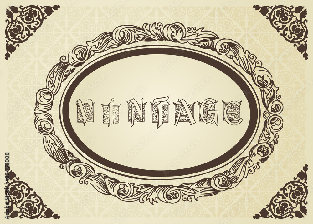 Vintage background for Book cover vector