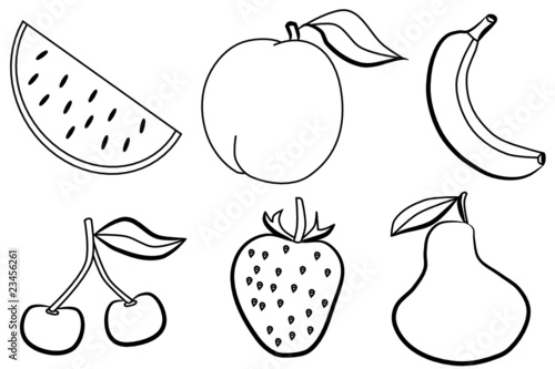pronto Nevada condado Frutas de verano - dibujos para colorear vector de Stock | Adobe Stock