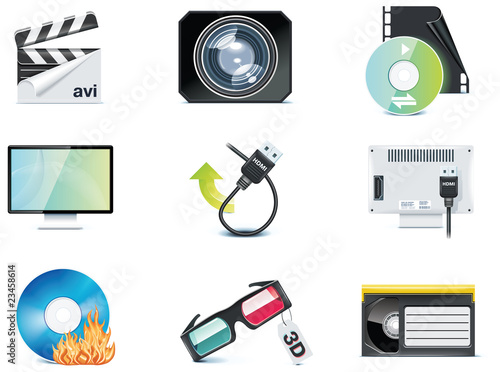 Vector video icons. Part 4