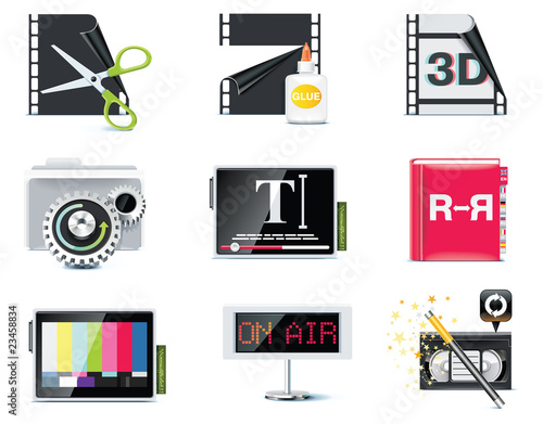 Vector video icons. Part 6