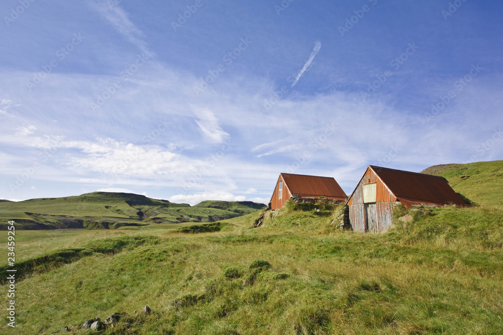 Islande - Cabanes paysannes au Lakagigar