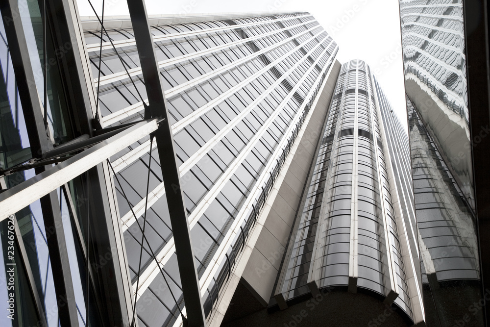 Fototapeta premium Close-up of the Nat West building in the City, London, UK