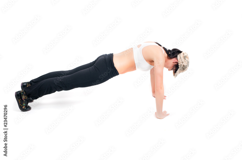 Fitness instructor isolated on white Fitness instructor isolated on white