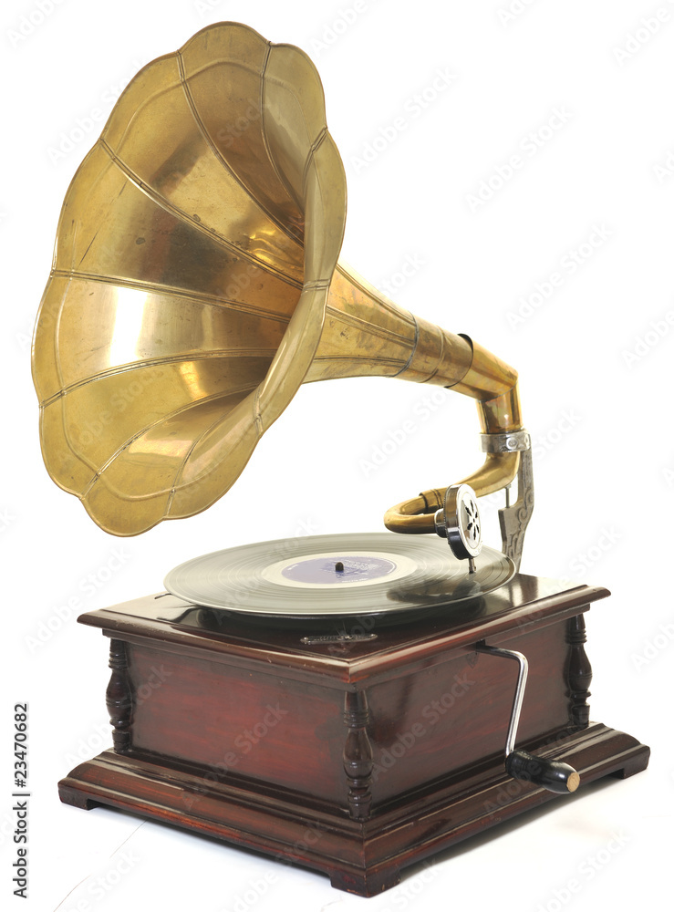 Naklejka premium old gramophone