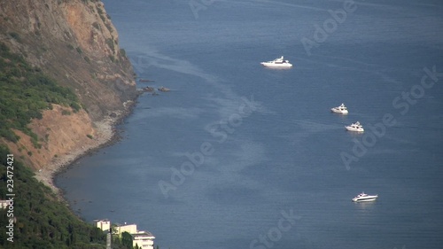Yachts in sea gulf