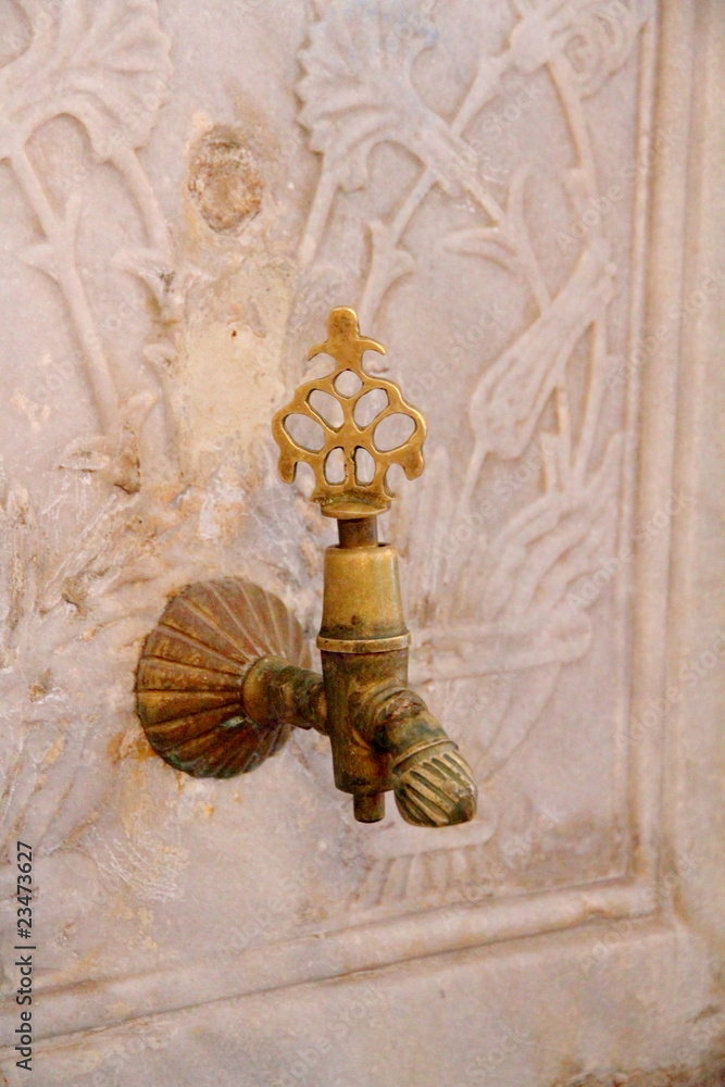water tap of Blue mosque in Istanbul