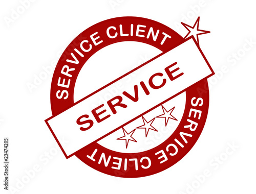 bouton ou vignette rond service client une couleur