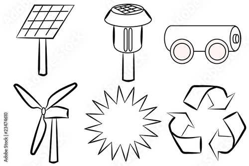 Energía renovable - Dibujos para colorear