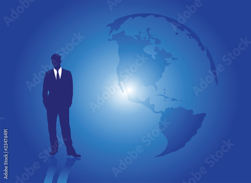 Businessman and Earth