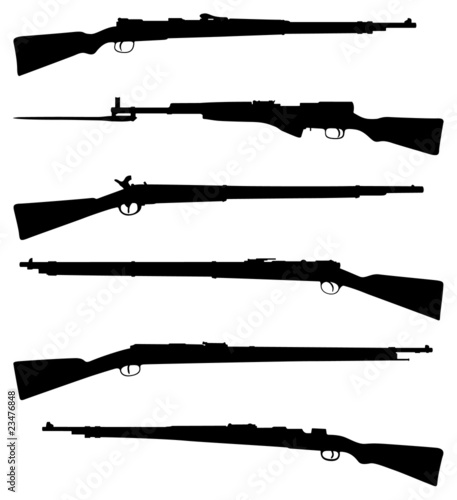 Six old shotguns
