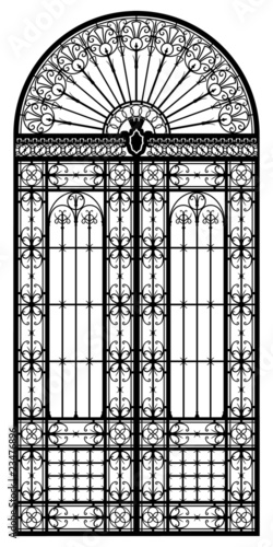 Wrought iron portal