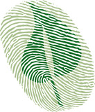 green leaf fingerprint