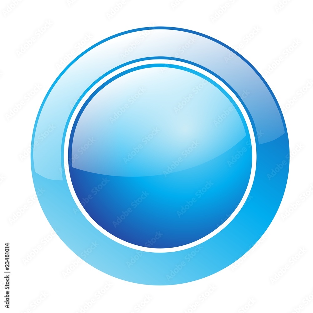 Button blank blau