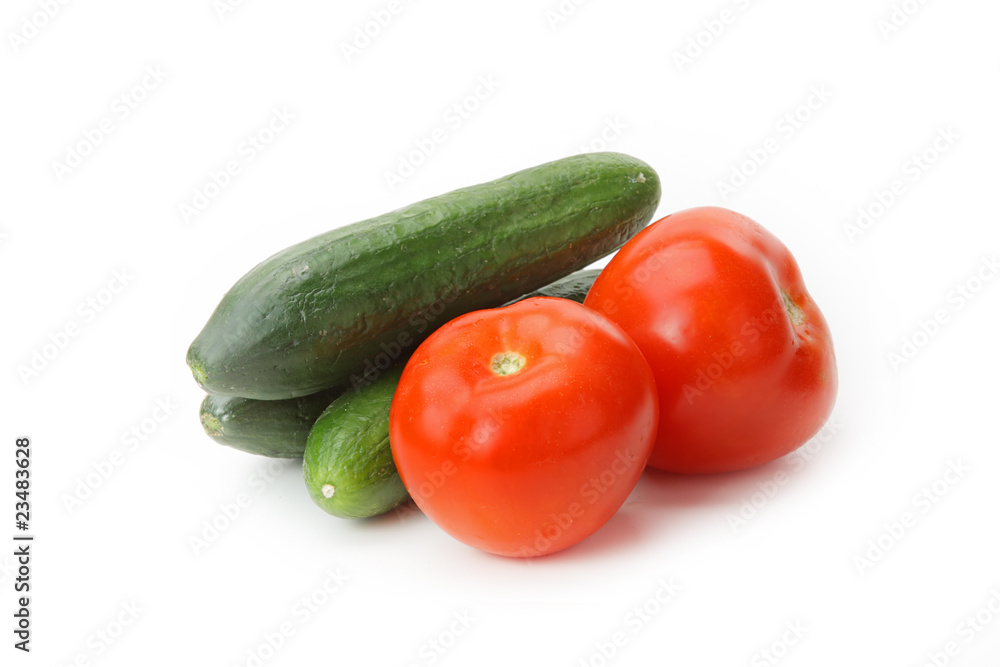 Tasty kitchen. Fresh vegetables isolated on white Tasty kitchen. Fresh vegetables isolated on white